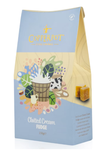 +Copperpot Clotted Cream Fudge Box 150g
