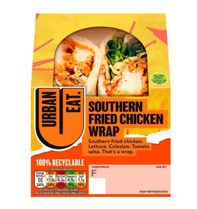 Urban Eat Southern Fried Chicken Wrap