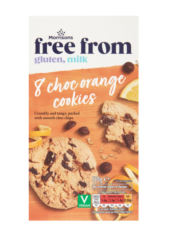 Morrisons Free From Chocolate Orange Cookies 150g