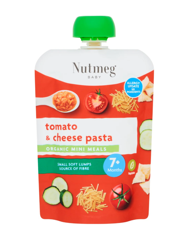 Nutmeg Tomato Pasta & Cheese 7m  130g