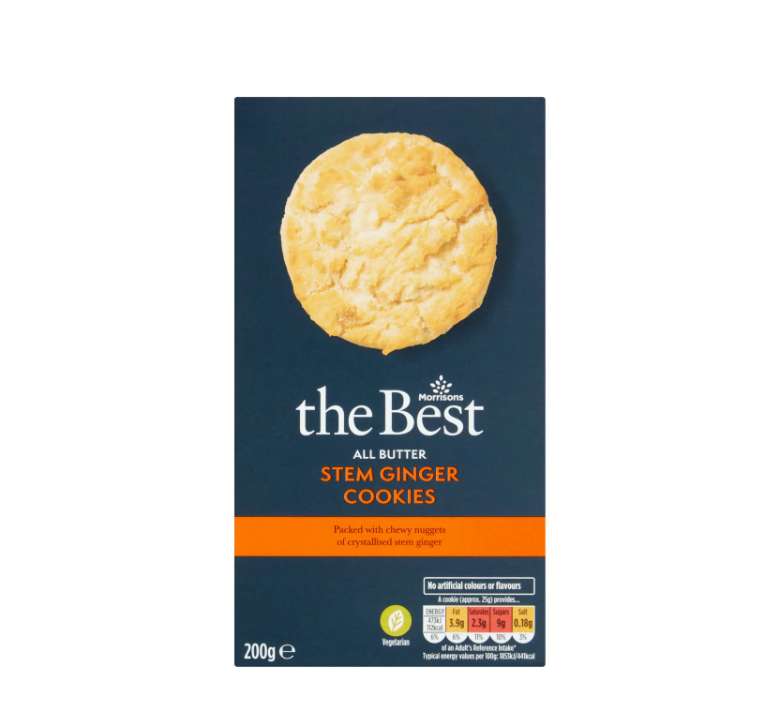 Morrisons The Best All Butter Stem Ginger Cookies 200g [146]