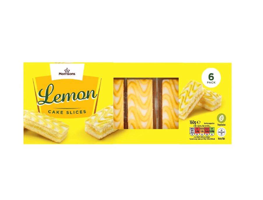 Morrisons Lemon Cake Slices 160g 6pk