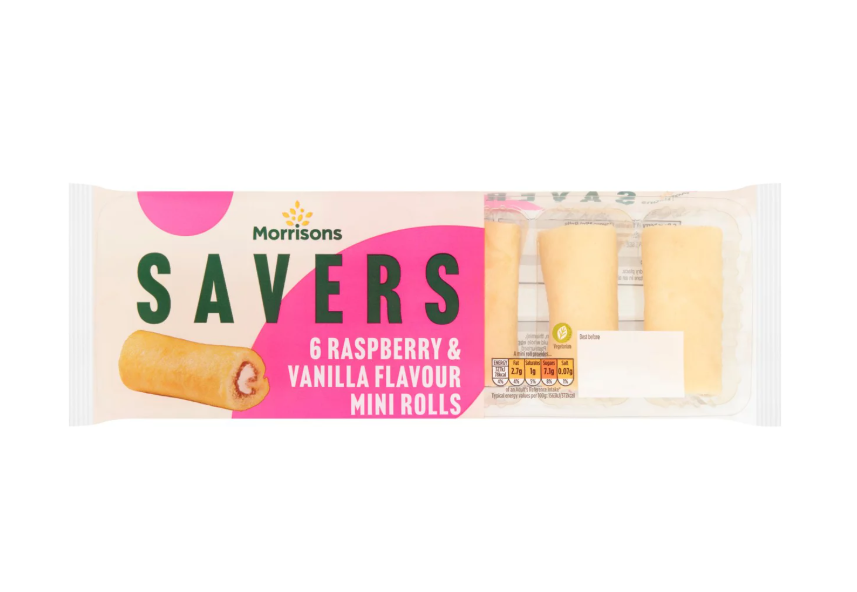 Morrisons Savers Raspberry Mini Rolls 6pk