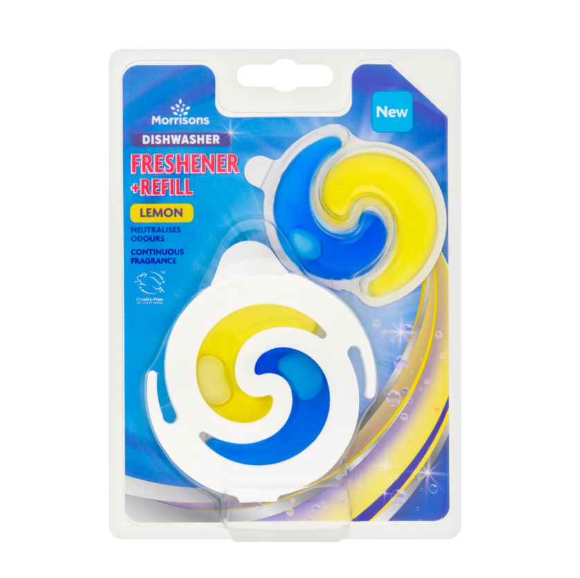 Morrisons Lemon Dishwasher Freshener 6ml +Refill