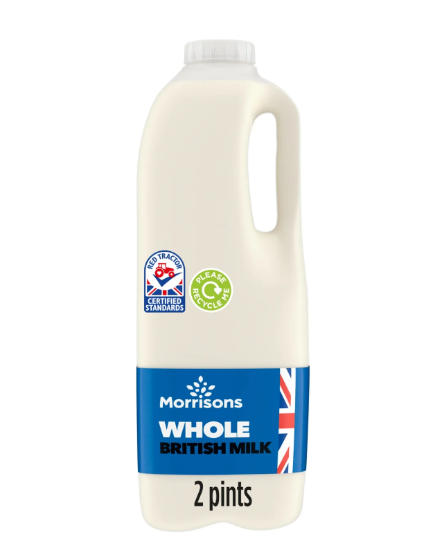 Morrisons British Whole Milk 2pt