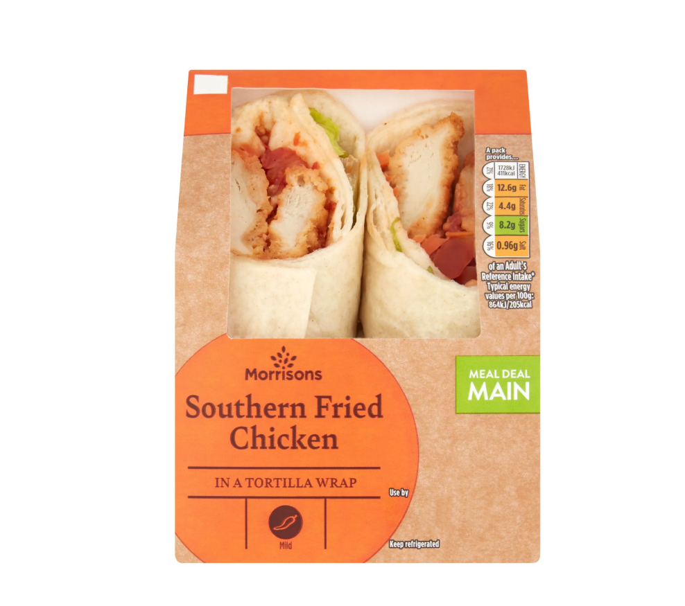 Morrisons Wrap Southern Fried Chicken