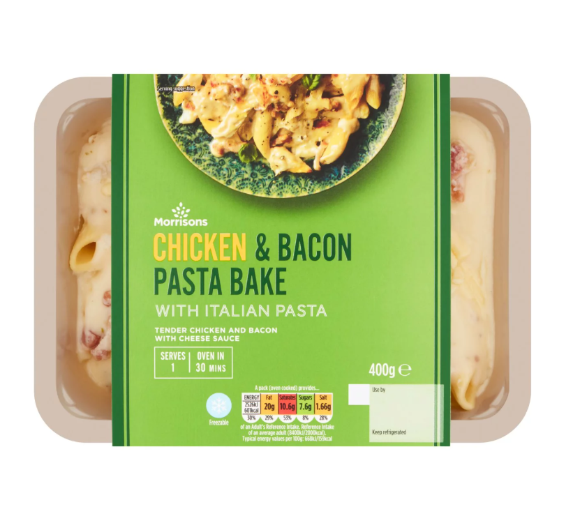 Morrisons Italian Chicken Bacon Pasta Bake 400g