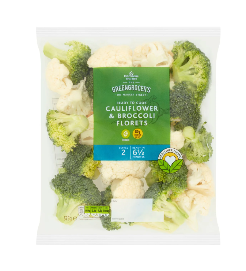 Morrisons Broccoli Cauliflower Florets 375g