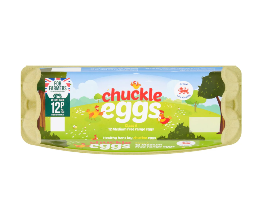 Chuckle Eggs Medium Free Range Eggs 12pk