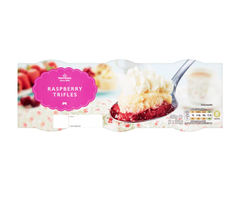 Morrisons Raspberry Trifle 3 x 135g