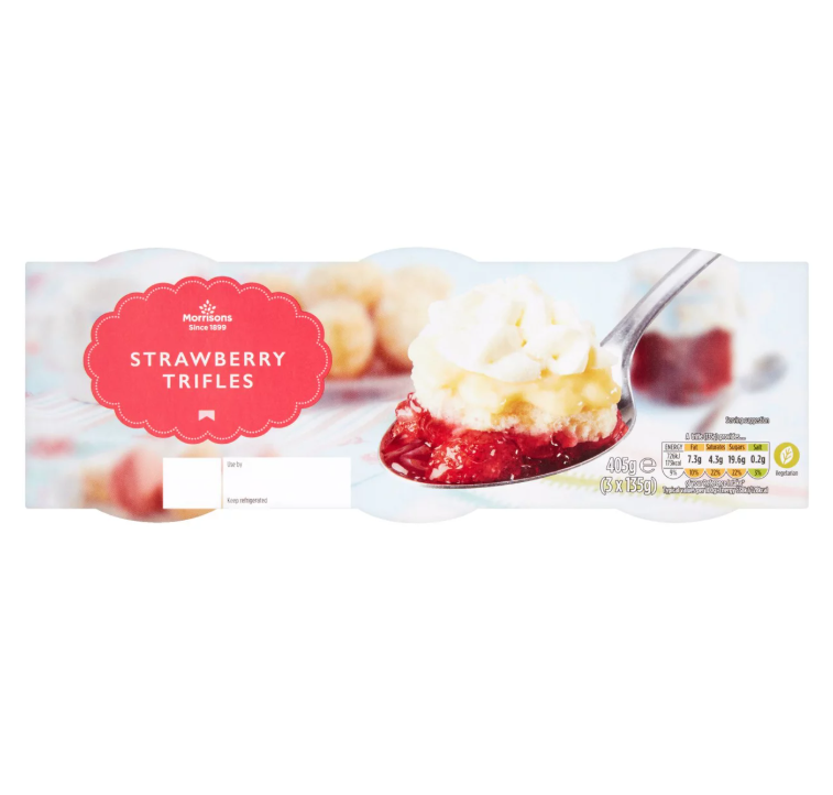 Morrisons Kitchen Strawberry Trifle 3 x 135g