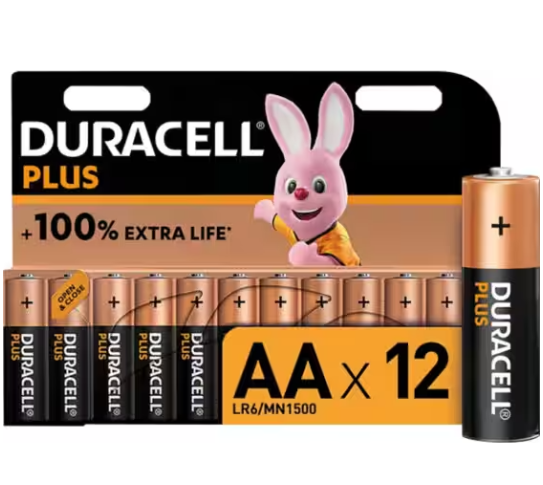 Duracell Plus AA Batteries 12pk [967]