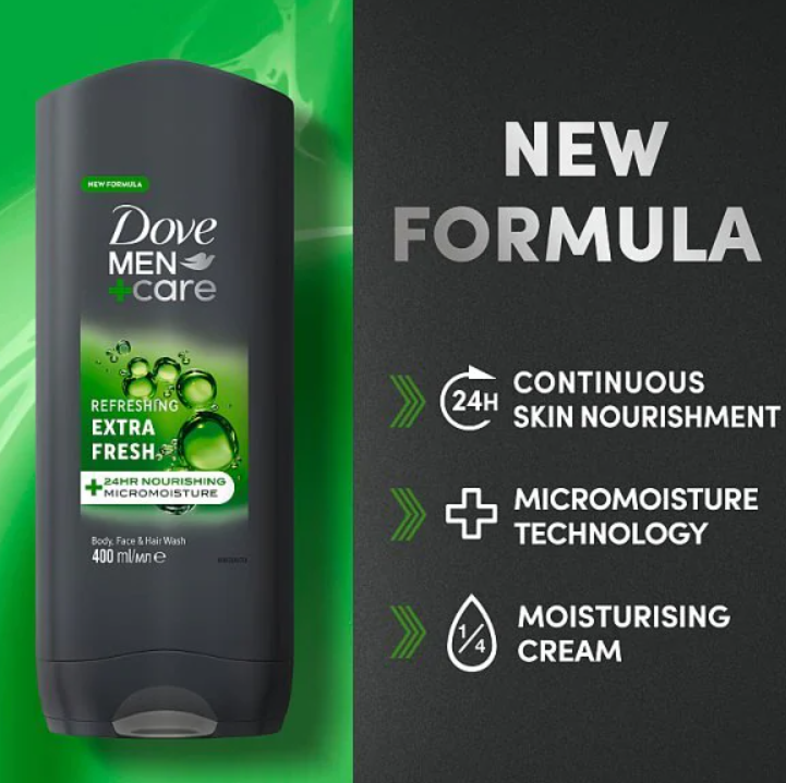 Dove Men Care Extra Fresh Body Wash Shower Gel 400ml