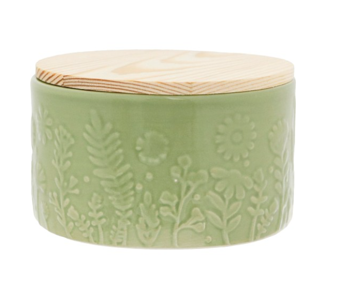 Nutmeg Home Embossed Floral Multi Wick Lidded Candle