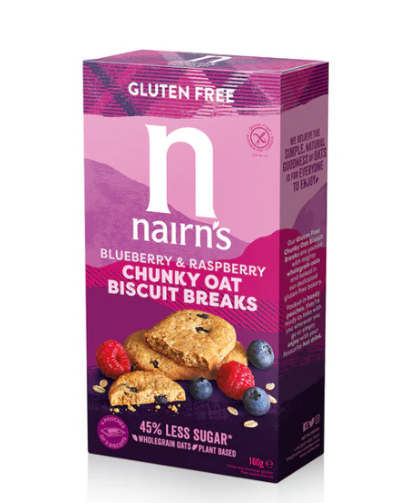 Nairns GF Biscuit Breaks Blueberry & Raspberry 160g