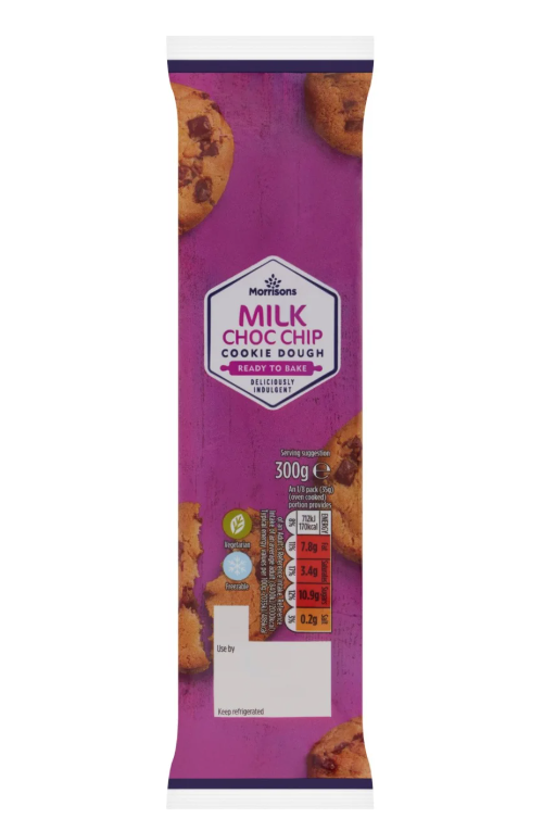 Morrisons Milk Chocolate Chunk Cookie Dough 300g