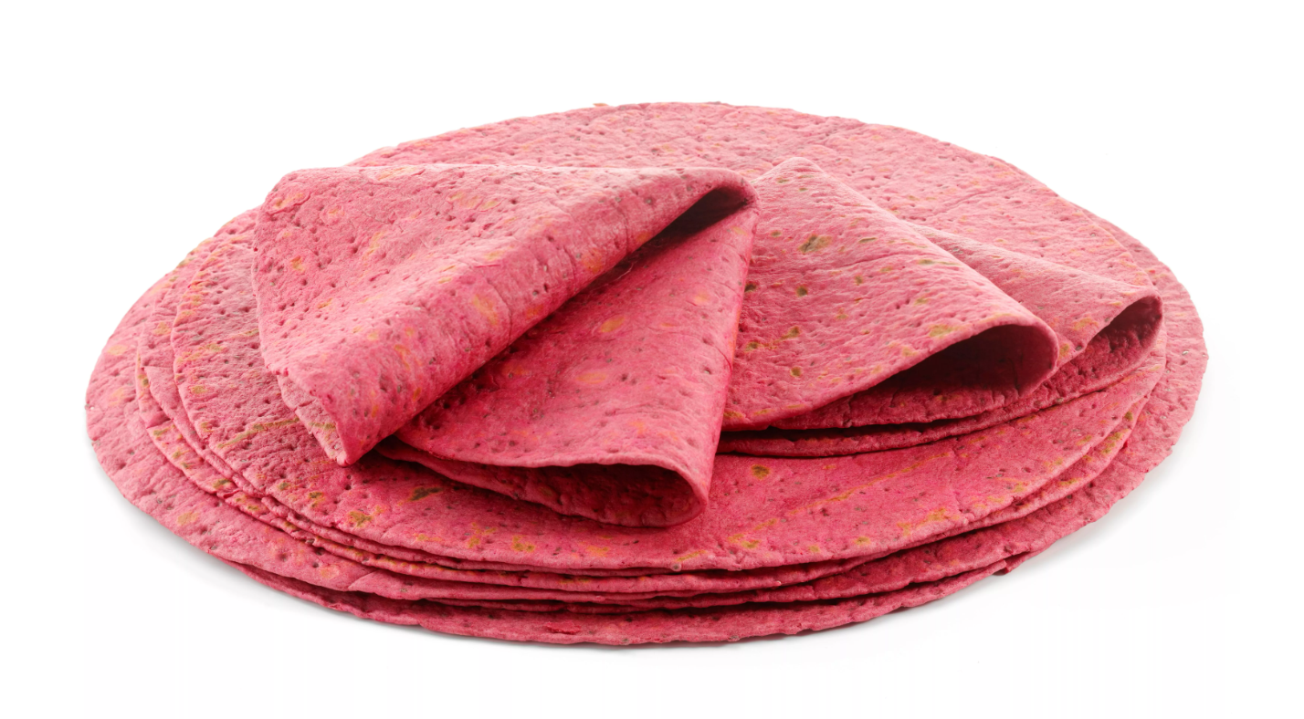 La Boulangerie 10" Fully Baked Beetroot & Chia Tortillas 4 x 18