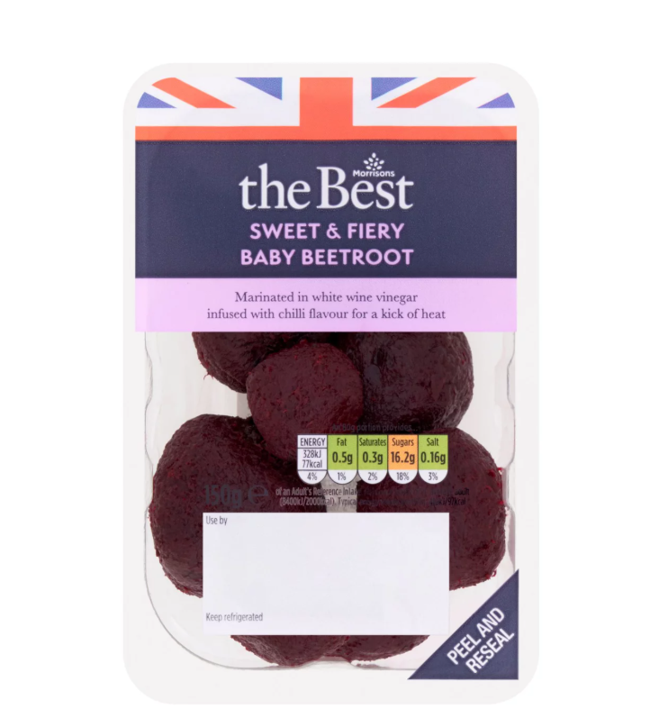 Morrisons The Best Sweet Fiery Baby Beetroot 150g