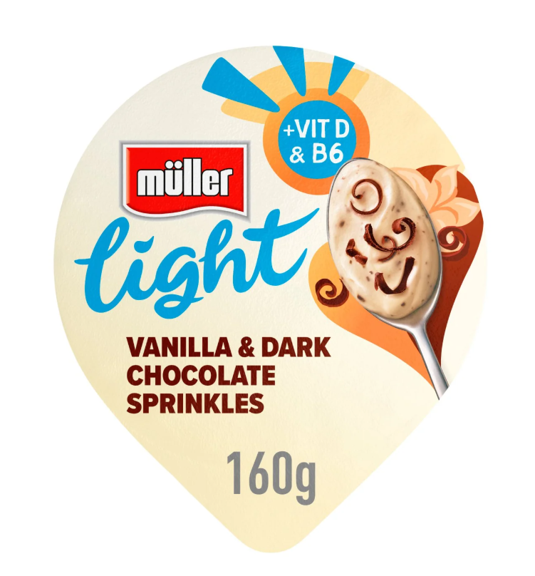 Muller Light Vanilla Chocolate Yogurt 160g