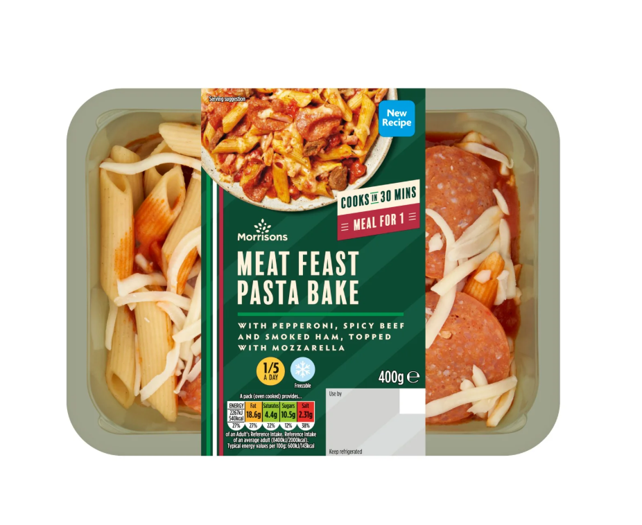 Morrisons Italian Meat Feast Pasta Bake 400g