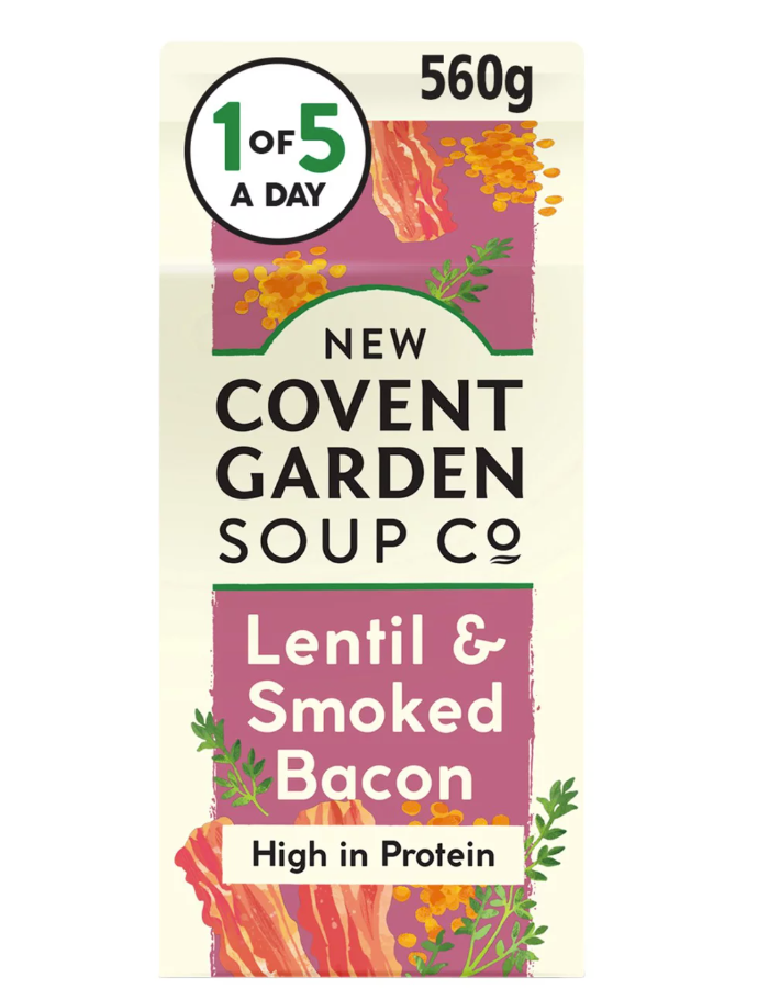 New Covent Garden Soup Co Lentil & Smoked Bacon 560g