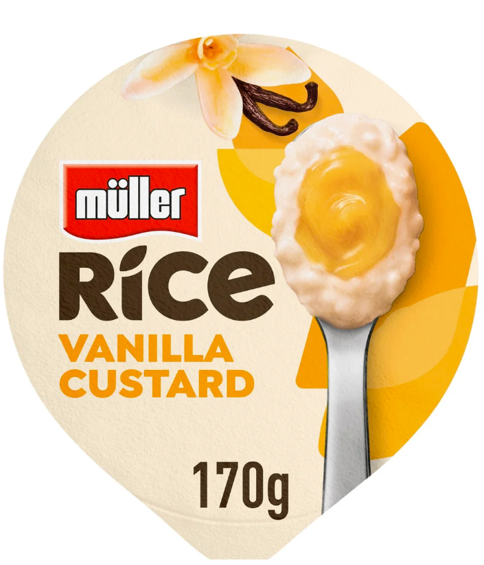 Muller Rice Vanilla Custard Low Fat Pudding Dessert 170g