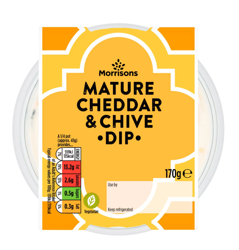 Morrisons Mature Cheddar and Chive Dip 170g [772]