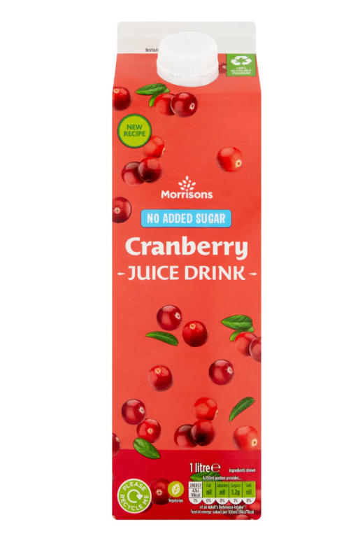 Morrisons NAS Fresh Cranberry Juice 1L