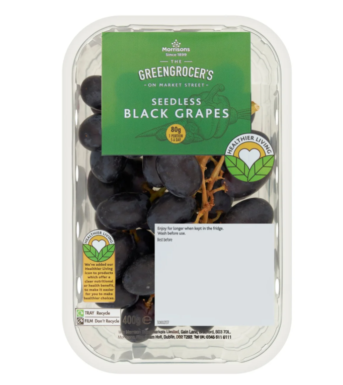 Morrisons Black Grapes 400g