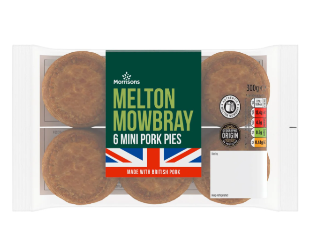 Morrisons Mini Melton Mowbray Pork Pie 6 x 50g