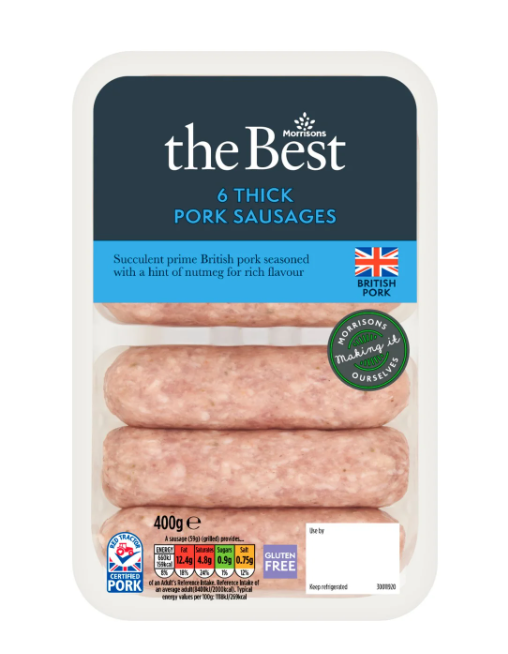 Morrisons The Best 6 Pork Sausages