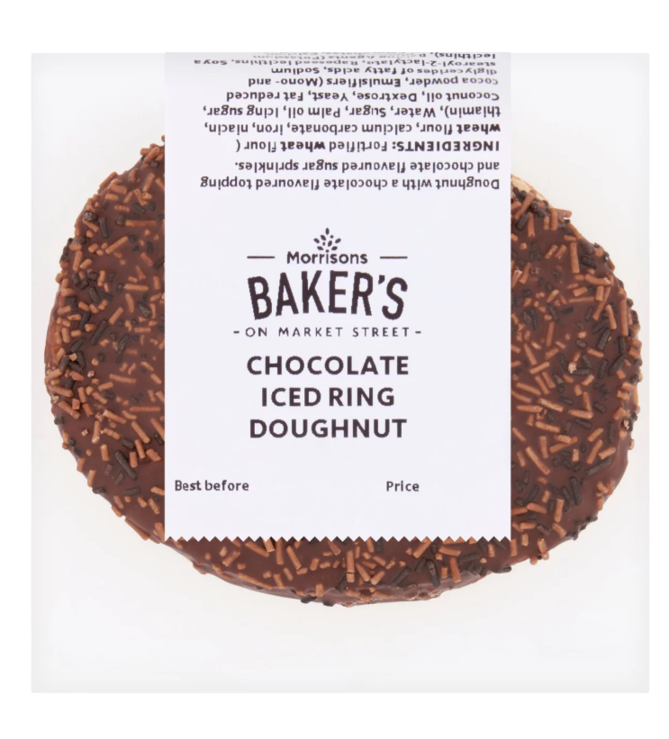 Choc Iced Ring Doughnut