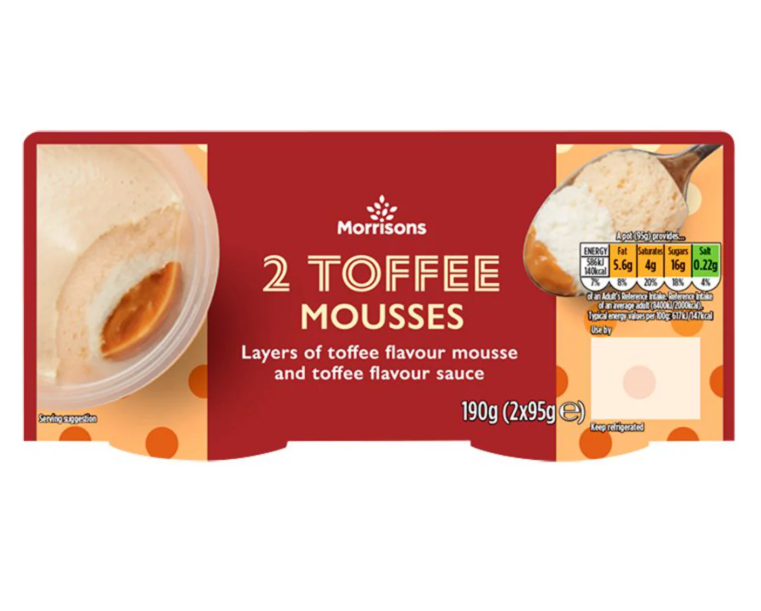 Morrisons Toffee Mousse 2 x 90g