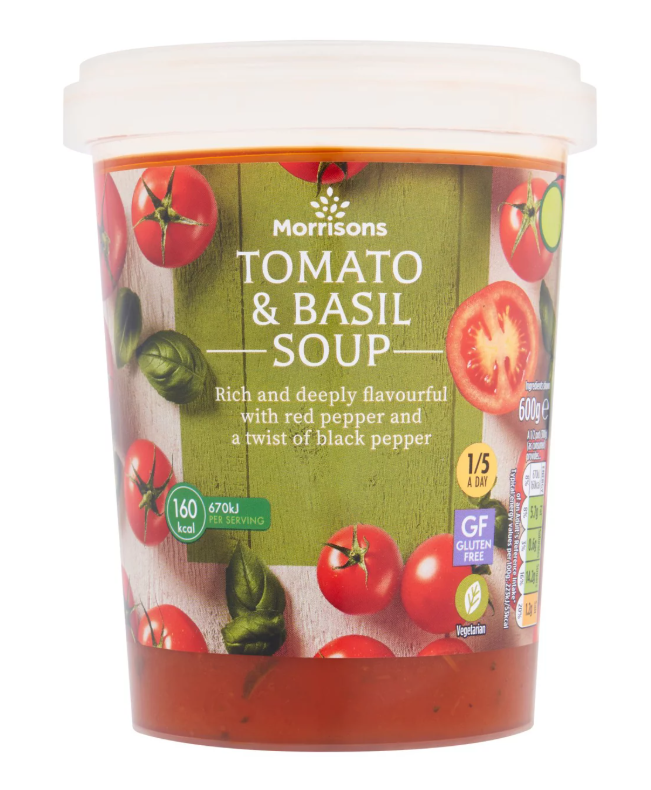 Morrisons Tomato & Basil Soups 600g