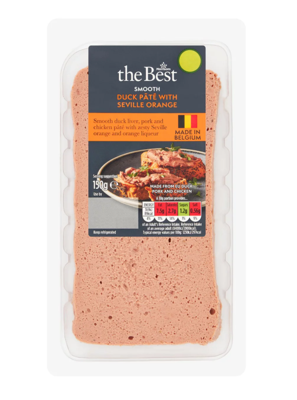 Morrisons The Best Smooth Duck & Seville Orange Pate 150g