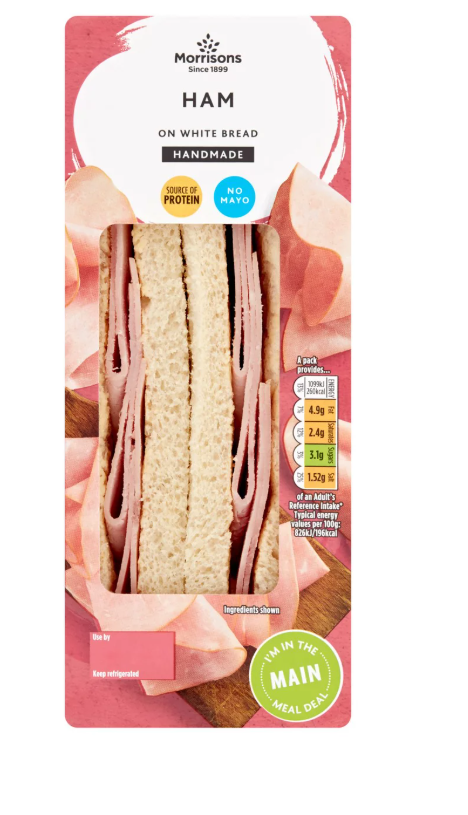 Morrisons Just Ham Sandwich [842]