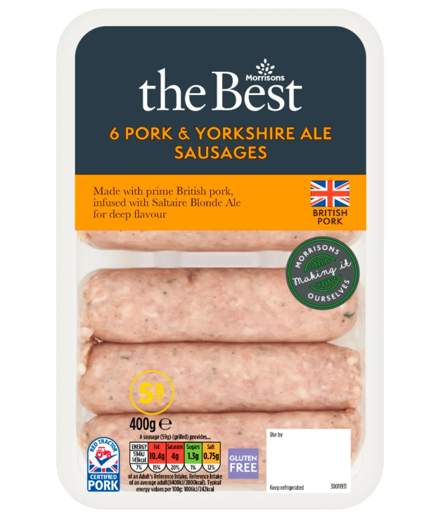 Morrisons The Best Pork & Ale Sausages 400g