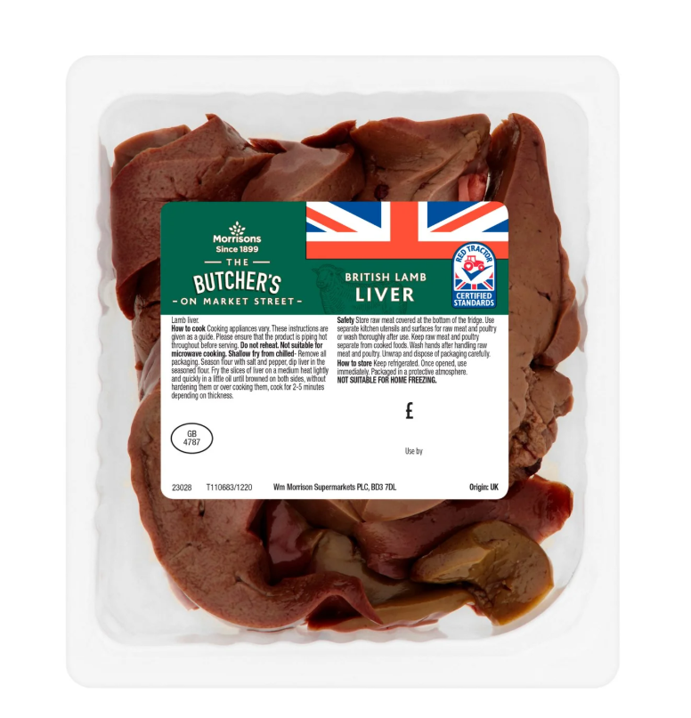 Morrisons Lambs Liver /kg