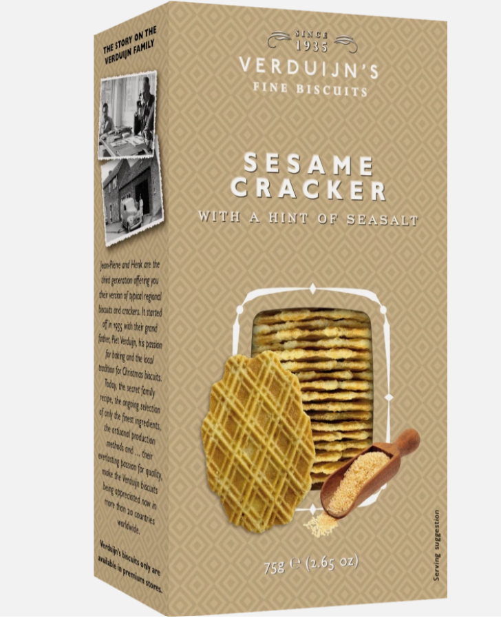 Verduijn's Sesame & Sea Salt Crackers 75g
