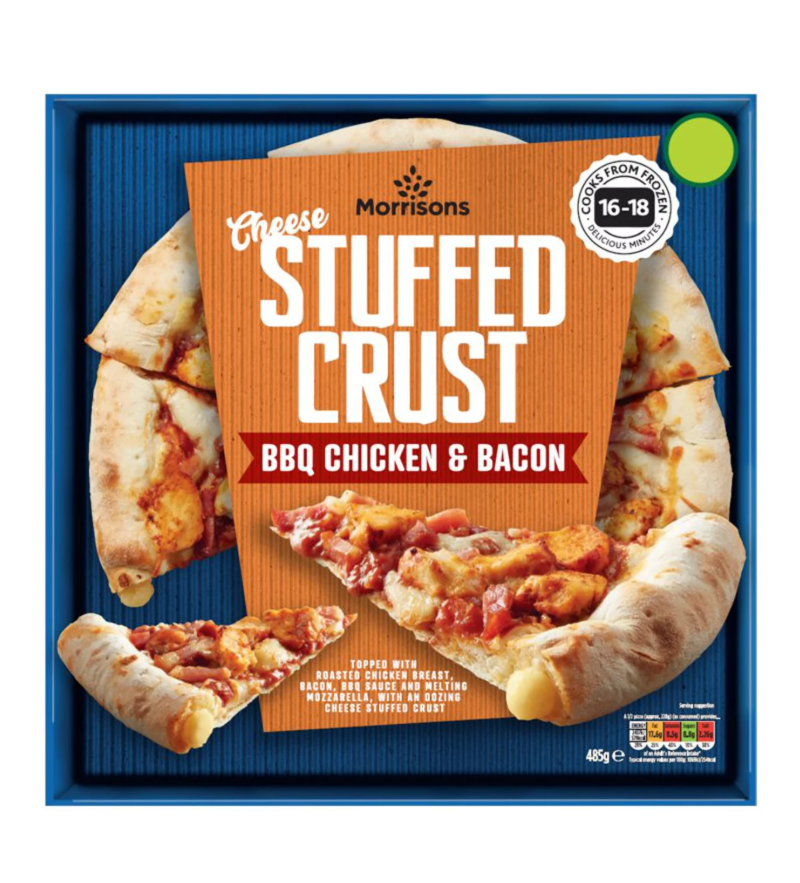 Morrisons Stuffed Crust BBQ Chicken & Bacon Pizza 485g