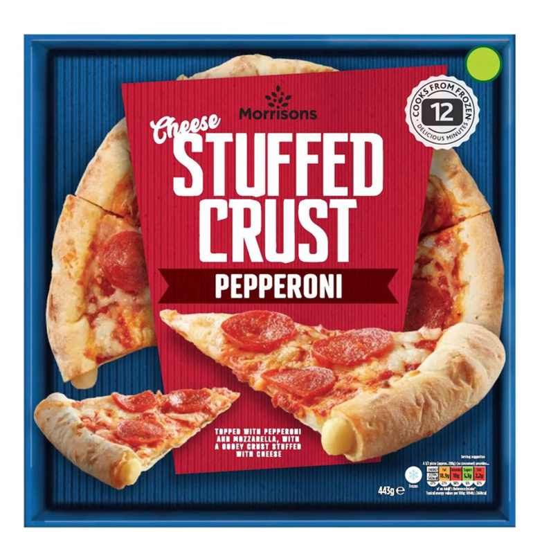 Morrisons Stuffed Crust Pepperoni Pizza 443g