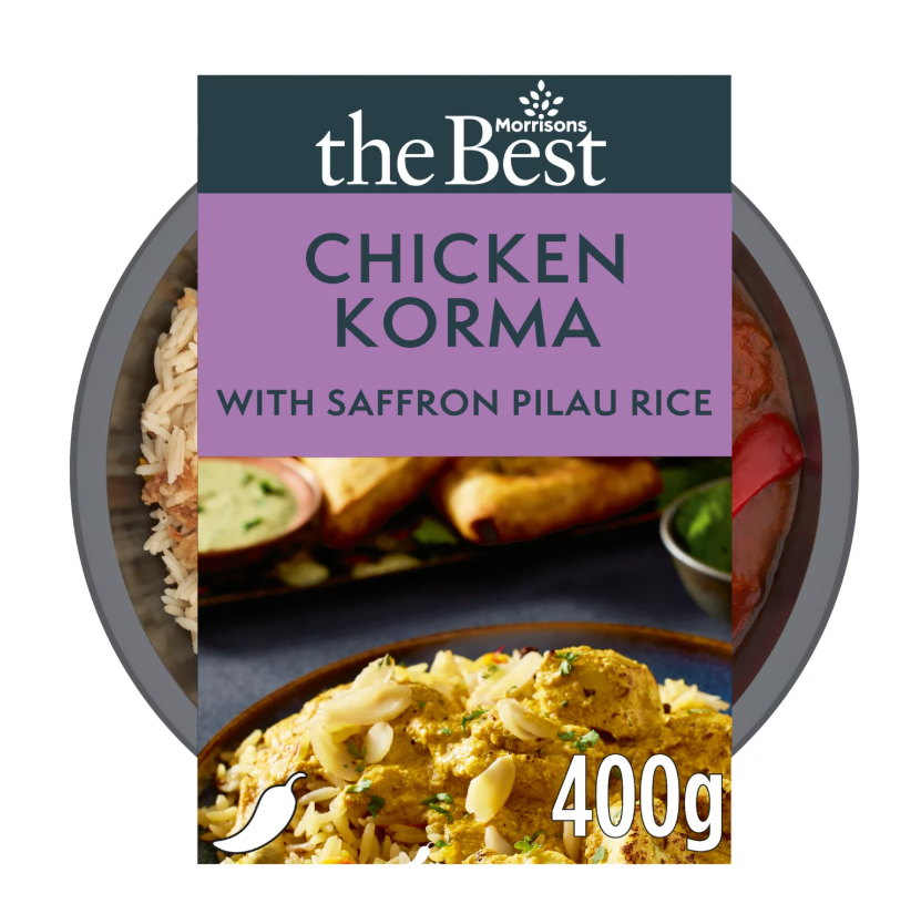 Morrisons The Best Chicken Korma & Pilau Rice 400g