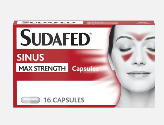 Sudafed Max Strength Sinus Capsules 16pk