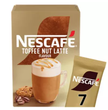Nescafe Latte Toffee Nut Instant Coffee 7 Sachets 130.2g