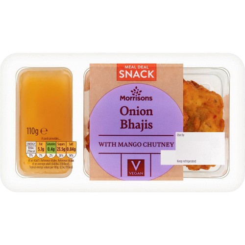Morrisons Onion Bhaji Mango Chutney Snack Pot 110g