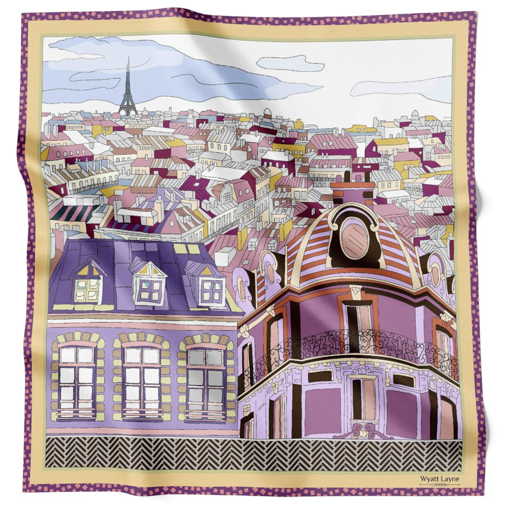Paris Rooftops Purple DOUBLE SIDED