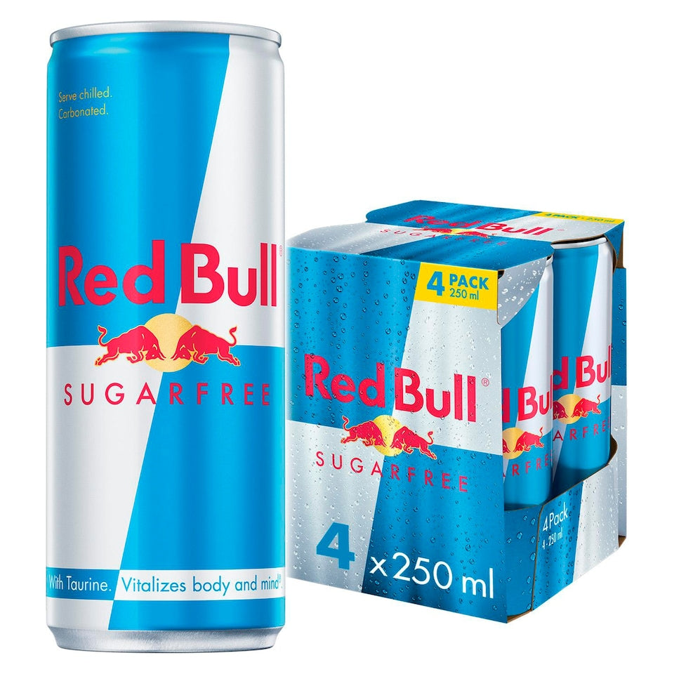 Red Bull Sugar Free Energy Drink 4 x 250ml