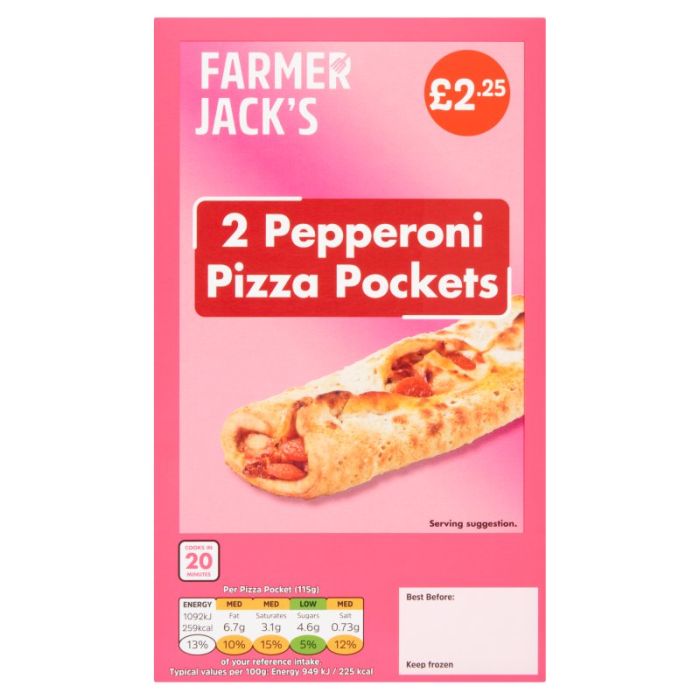 Farmer Jack's Pepperoni Pizza Twists 240g
