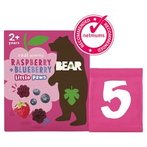 Bear Paws Raspberry Blueberry 5 x 20g