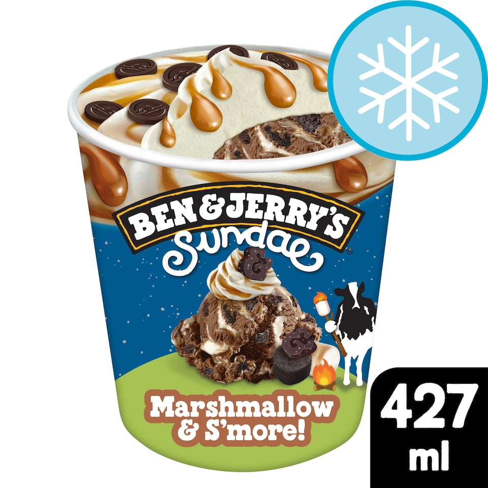 Ben & Jerrys Sundae Marshmallow & Smore 427ml